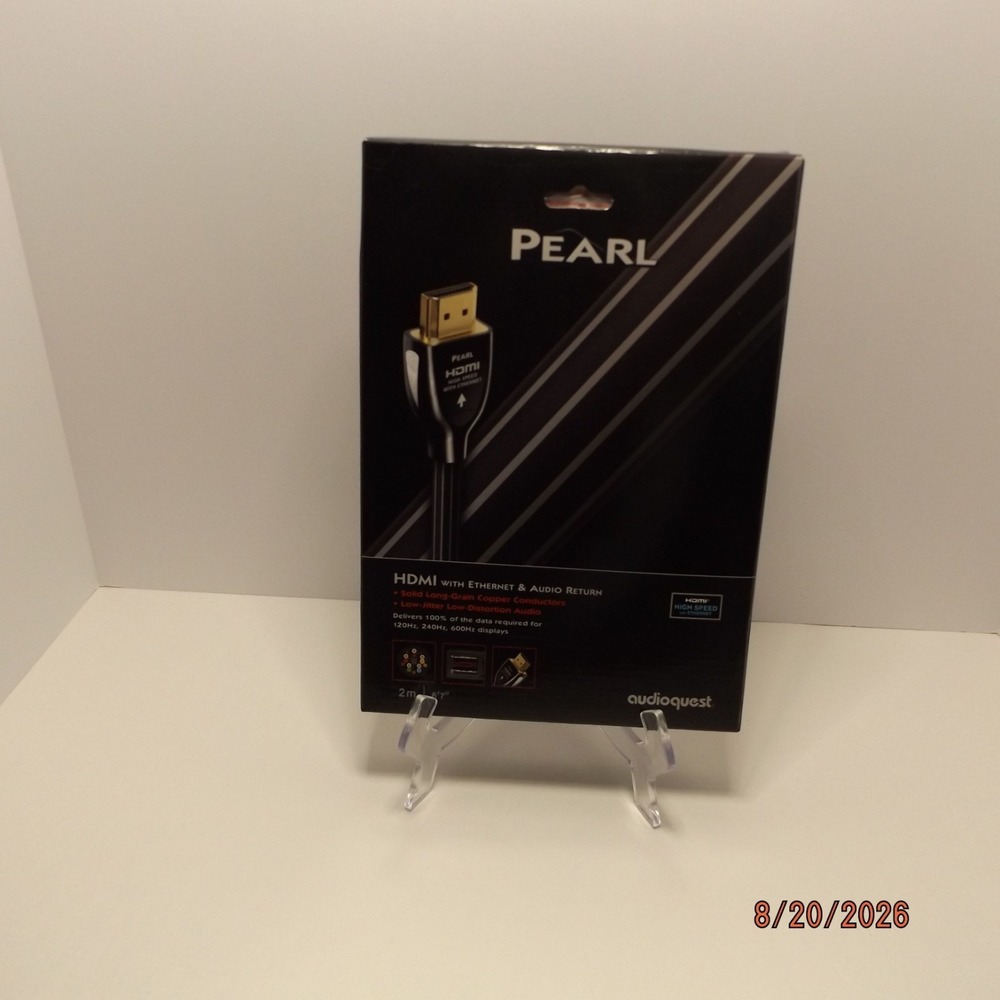 Pearl HDMI with Ethernet and Audio Return, 2m, 6'7" Cable